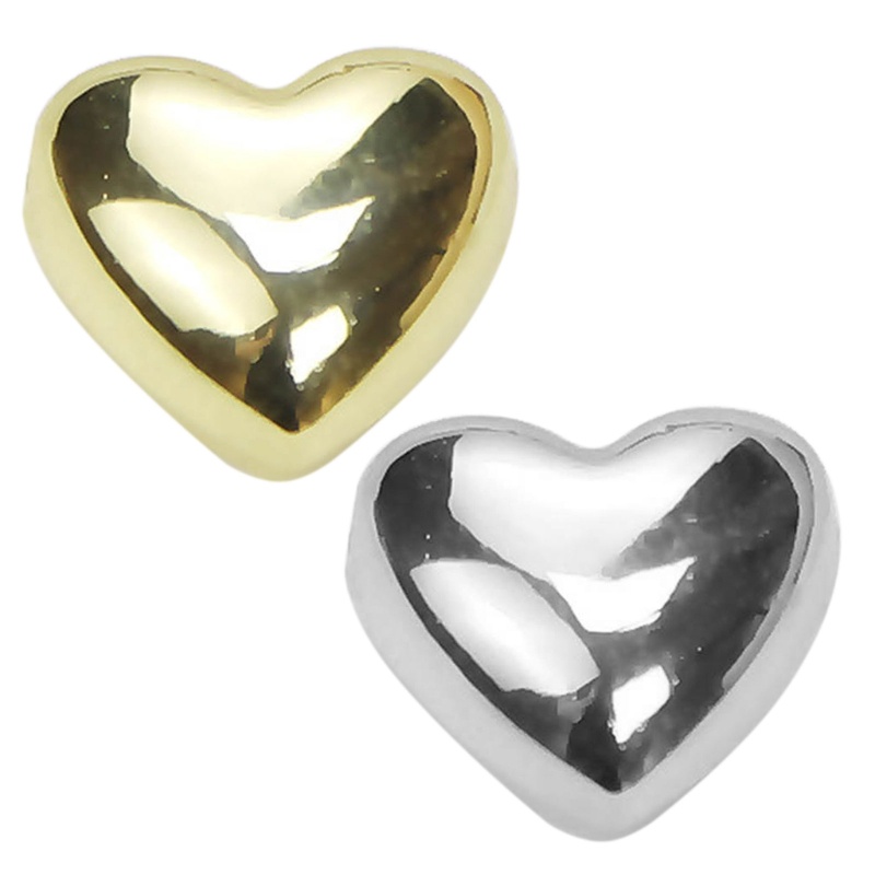 Ivy hạt kim loại trái tim lớn mặt dây chuyền trái tim 3d charm cho đồ trang sức làm charm quà tặng tự làm vòng tay vòng cổ hạt trái tim với h