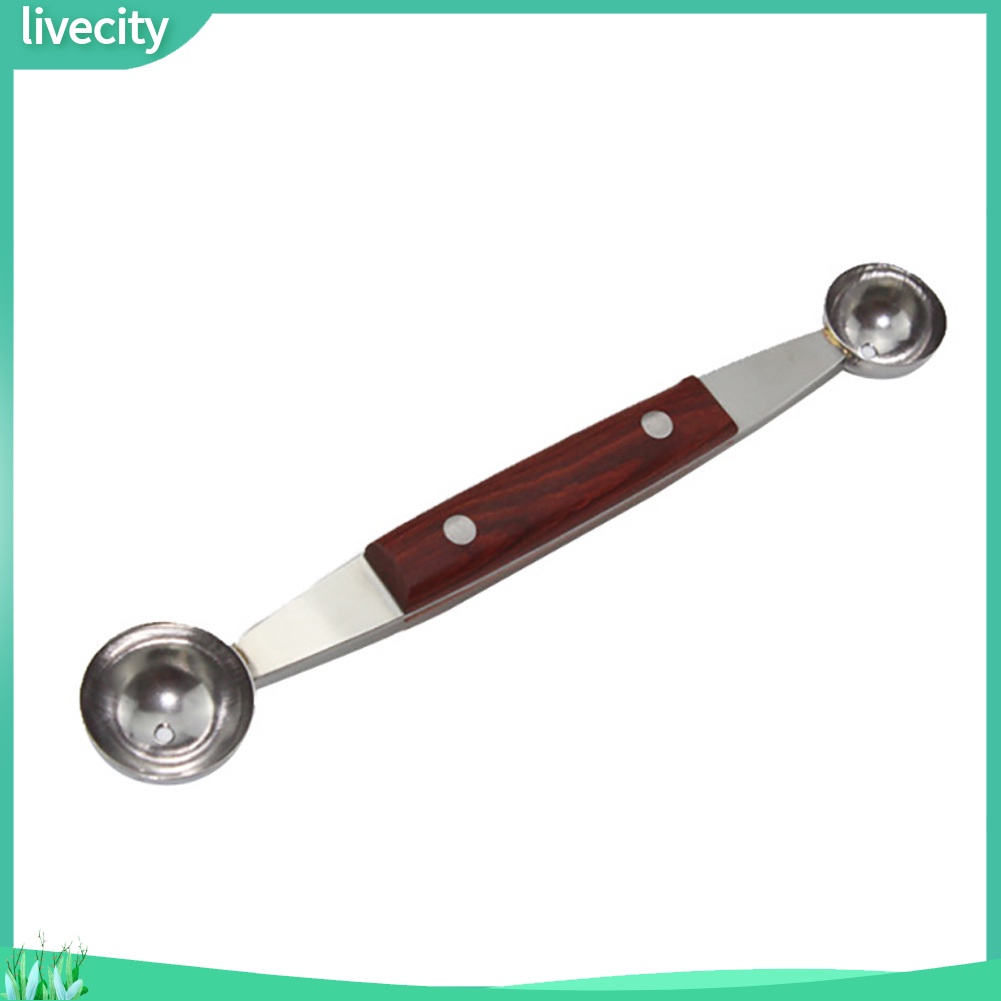 3 cái bằng thép không gỉ double-end melon baller fruit spoon ice cream dessert scoop