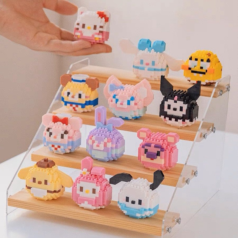 Khối xây dựng dễ thương khối nano phim hoạt hình búp bê khối xây dựng đồ chơi giáo dục trẻ em quà tặng sinh nhật