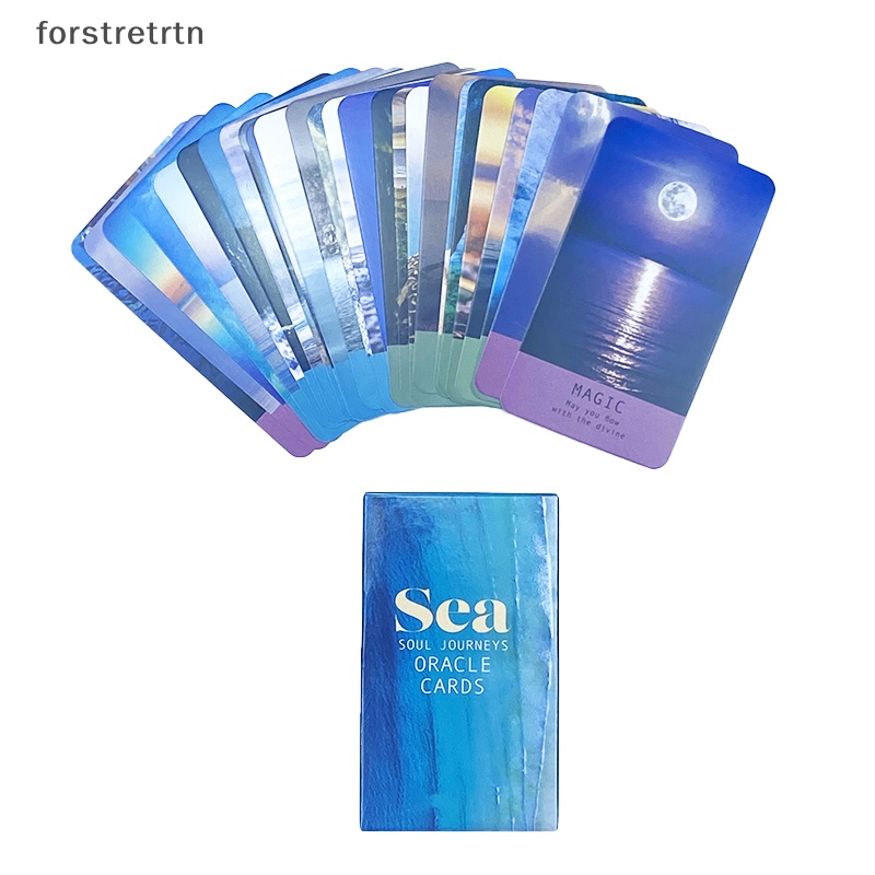 Forstretrtn sea soul journeys oracle card tarot lời tiên tri số phận bói toán bộ bài gia đình ban tiệc trò chơi người mới bắt đầu bài bói trò chơi en