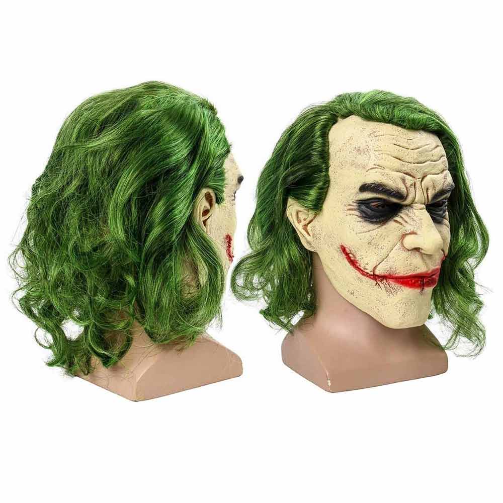 Batman Jack Halloween Mask Green Hair Yellow Face Jack Halloween Horror Joker Mask