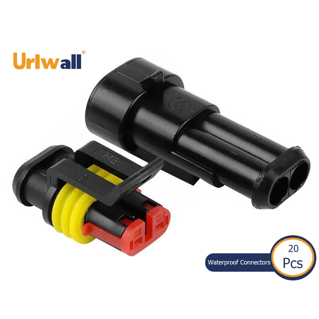 Urlwall 2 bộ / 5 bộ chân way amp super seal đầu nối dây điện không thấm nước phần cứng phụ kiện đặc biệt phích cắm cho ô tô mototcycle auto