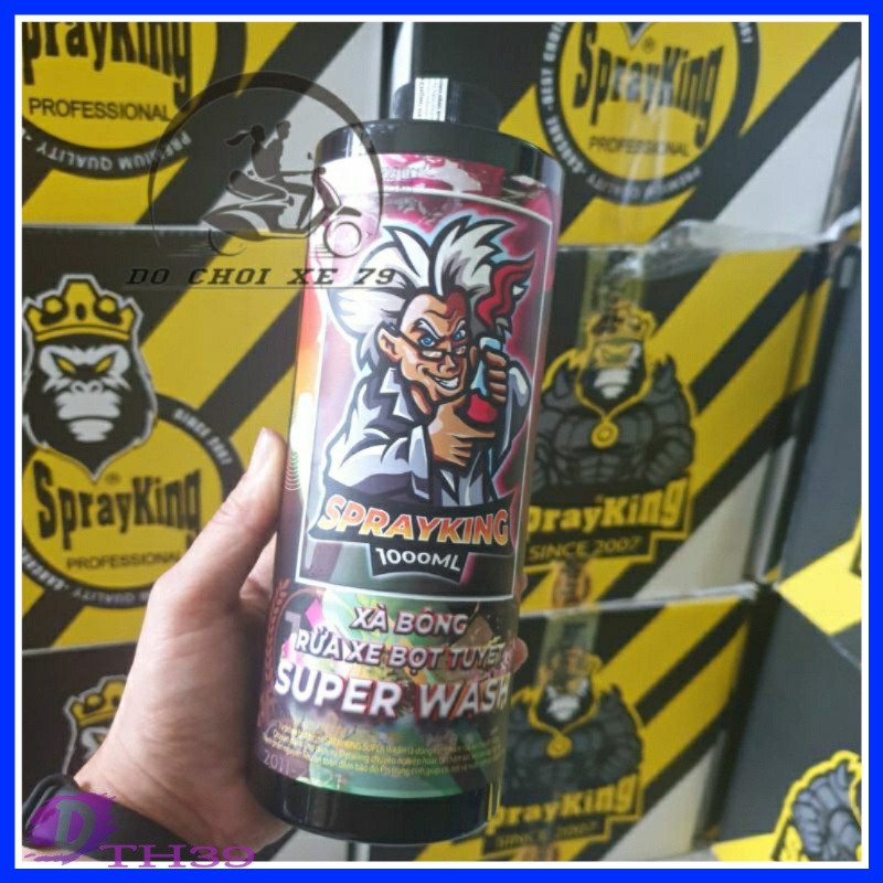 Xà Bông Bọt Tuyết SUPER WASH 1 Lít Đậm Đặc Siêu Bóng Xe Máy Ô Tô