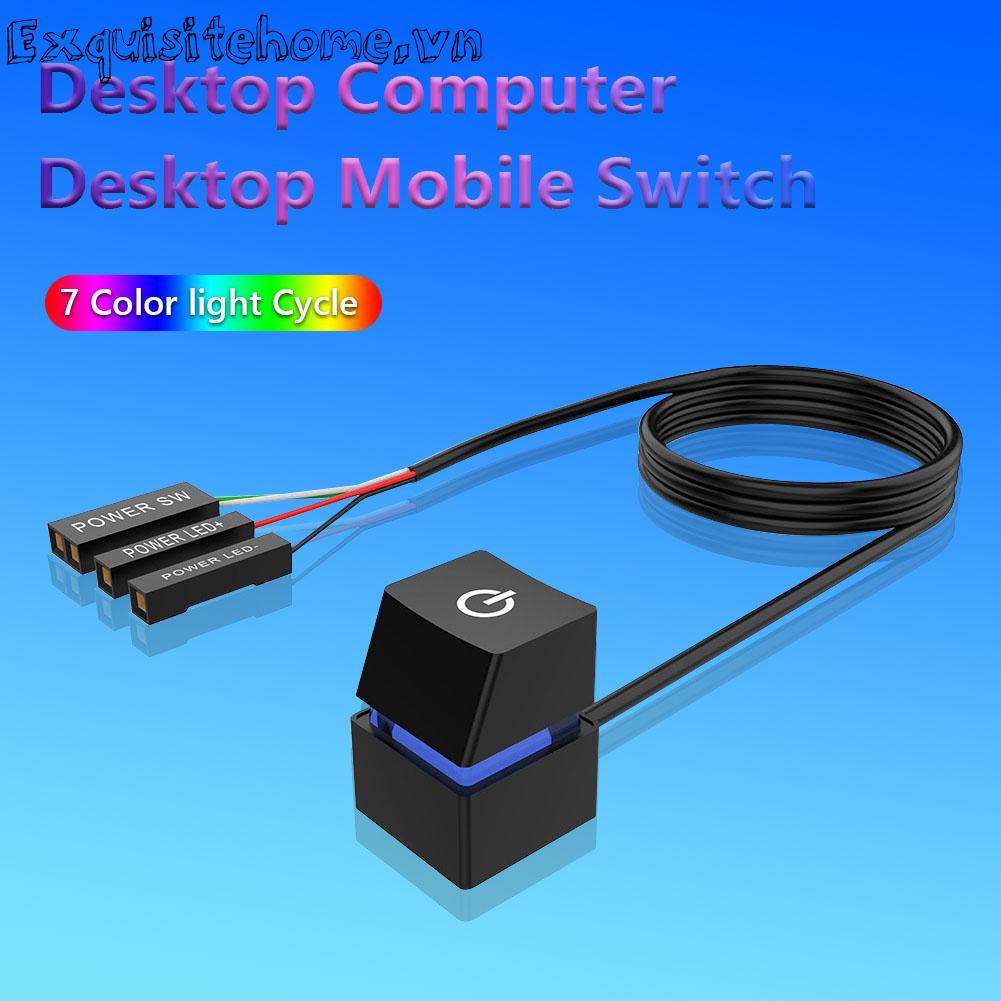 2m led máy tính để bàn công tắc pc bo mạch chủ nút bật / tắt nguồn bên ngoài