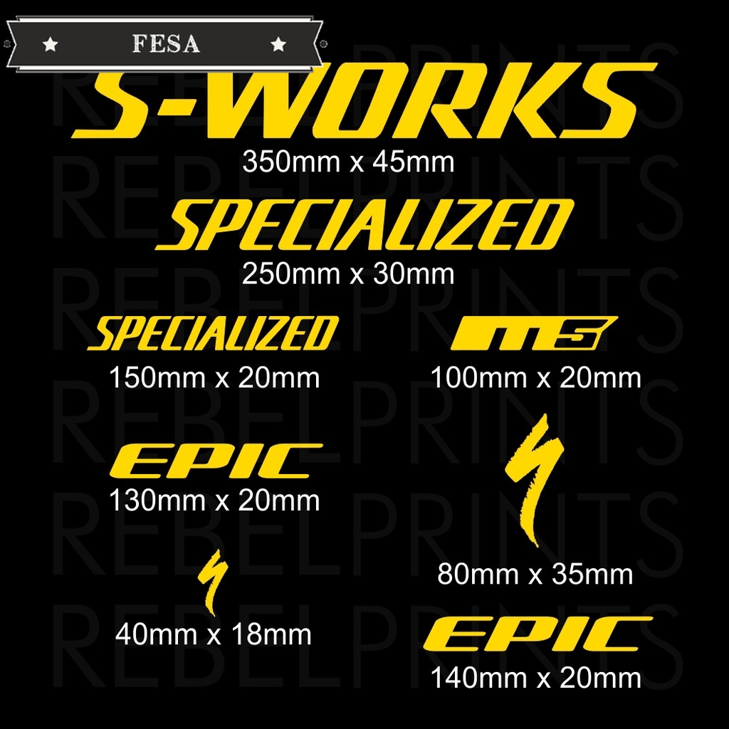 Decal nhãn dán sử thi s-works chuyên dụng cho xe đạp leo núi và xe đạp đường trường và fixie