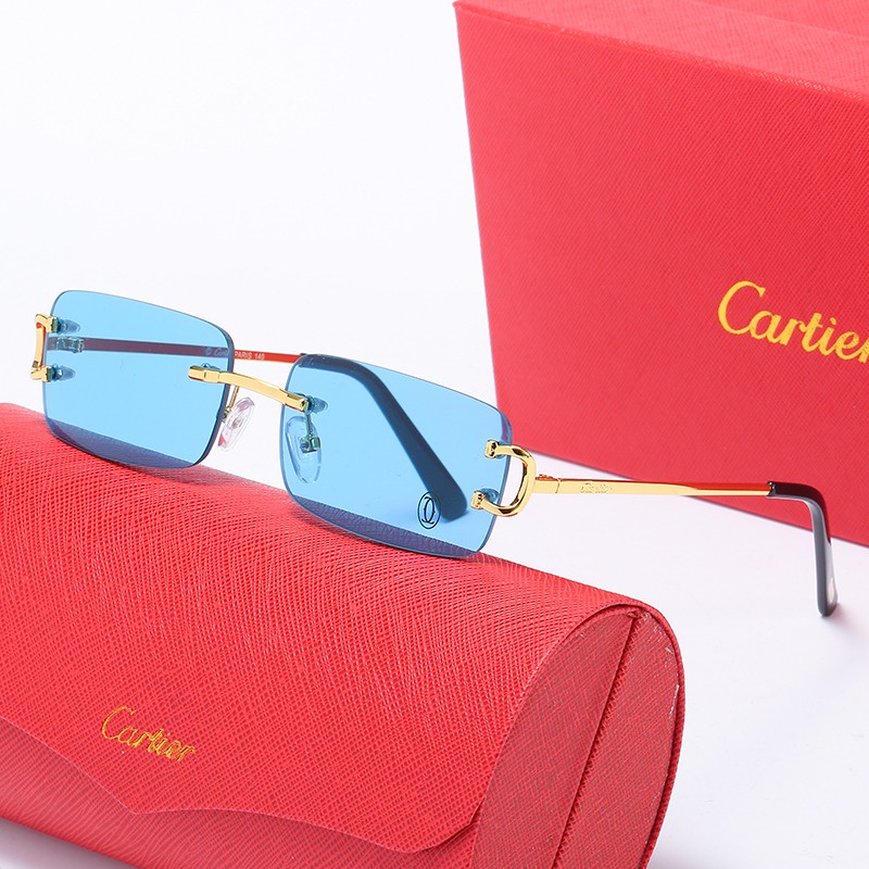 Cá tính mới không khung carter fire thương hiệu sang trọng kính râm phụ nữ cross-border street shooting trend kính râm nam ngoại thương uv400 nhà sản xuất bán buôn kính