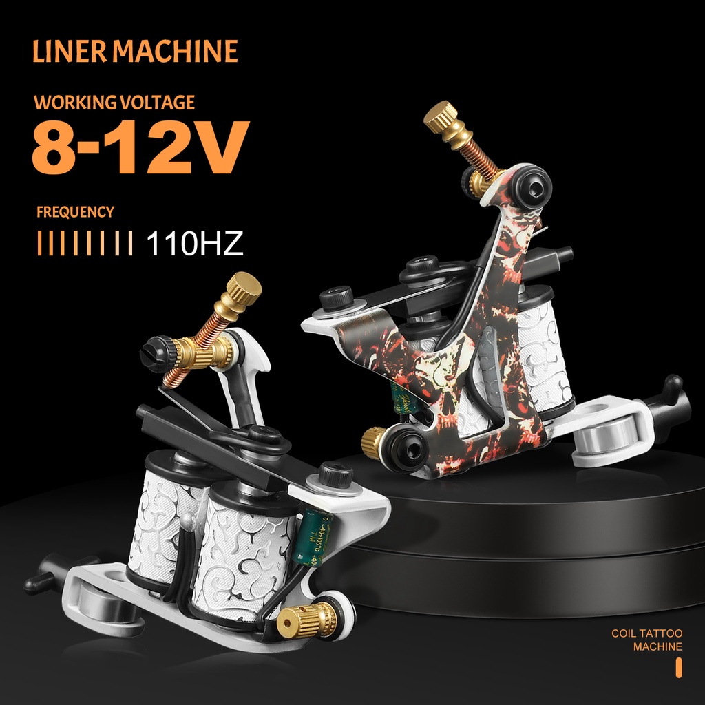 Máy xăm 1pc cho đường kẻ và bóng máy xăm quay phụ kiện hình xăm gang bọc cuộn công cụ hình xăm cho nghệ thuật cơ thể