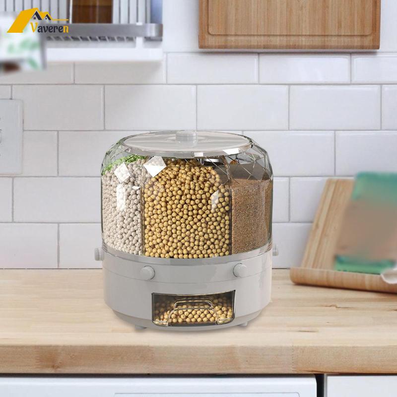 Hộp đựng ngũ cốc xoay bàn tổ chức thực phẩm snack thực phẩm khô