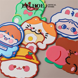EELHOE Hoạt Hình Không Thấm Nước Cách Nhiệt Thảm Lót Cốc Chống Trượt Đế Lót Ly Cà Phê Sữa Nước Pvc Chống Trượt Mềm Cách Nhiệt Đệm Lót Bàn Cốc Trang Chủ Miiki_vn