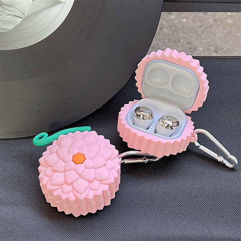 Vỏ Bảo Vệ Hộp Sạc Tai Nghe Không Dây samsung galaxy buds pro & buds2 pro Chống Sốc Hình Hạt Đậu Sô Cô La & buds fe