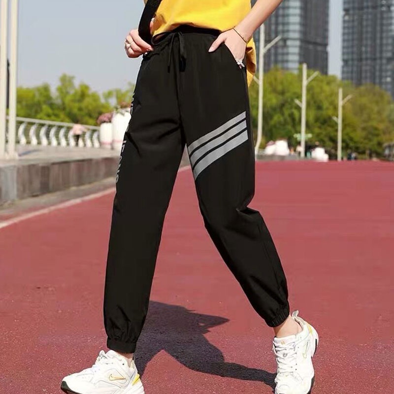 Quần sweatpants ENLEE dáng rộng phong cách Hàn Quốc thời trang thể thao dành cho nữ
