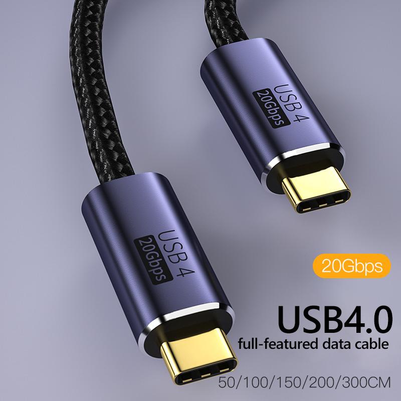 Dây Cáp Sạc Nhanh 20gbps 8k 60hz pd 100w usb 4.0 type-c male Sang male