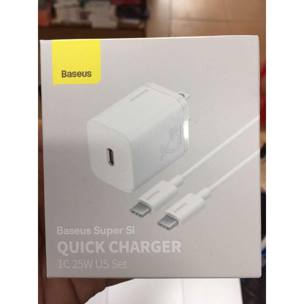 Củ sạc siêu nhanh Samsung 25W thương hiệu Baseus , Sạc nhanh Samsung A23 A33 A34 A53 A54 M53 A73 S21 S22