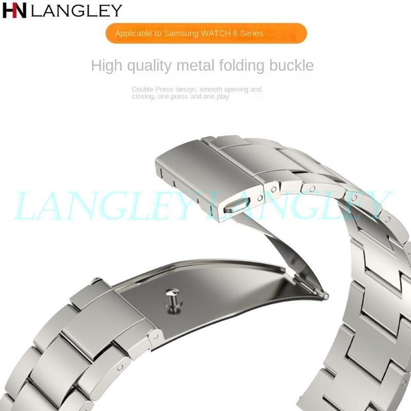 Dây đeo bằng thép không gỉ cho samsung galaxy watch 6 classic 47mm 43mm dây đeo đồng hồ kim loại phát hành nhanh cho đồng hồ 6 44mm 40mm vòng đeo tay mới