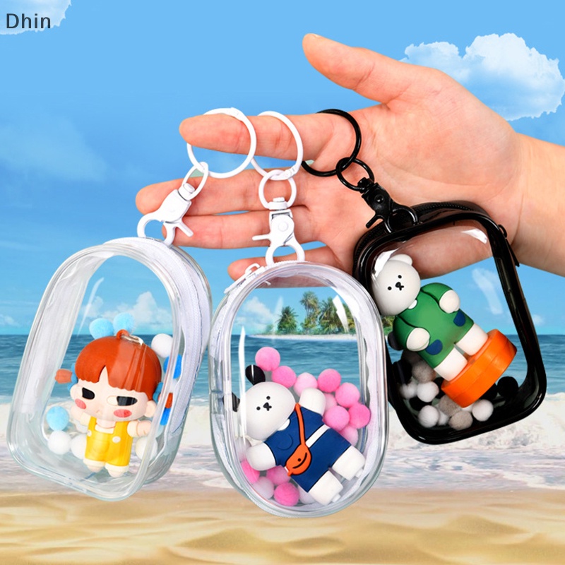 Tổ chức trang sức hộp lưu trữ trong suốt túi đựng hộp bí ẩn túi đựng móc khóa hộp đựng ví dày ví búp bê dễ thương tổ chức cod