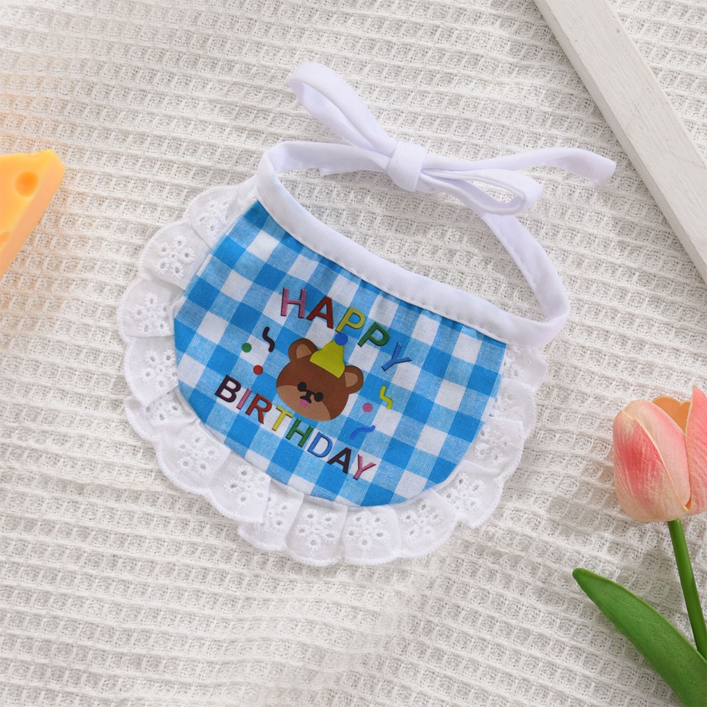 Khăn nước bọt cho thú cưng phụ kiện cho chó mèo sinh nhật mùa hè và mùa thu khăn nước bọt teddy có thể điều chỉnh và đáng yêu cho gấu bông