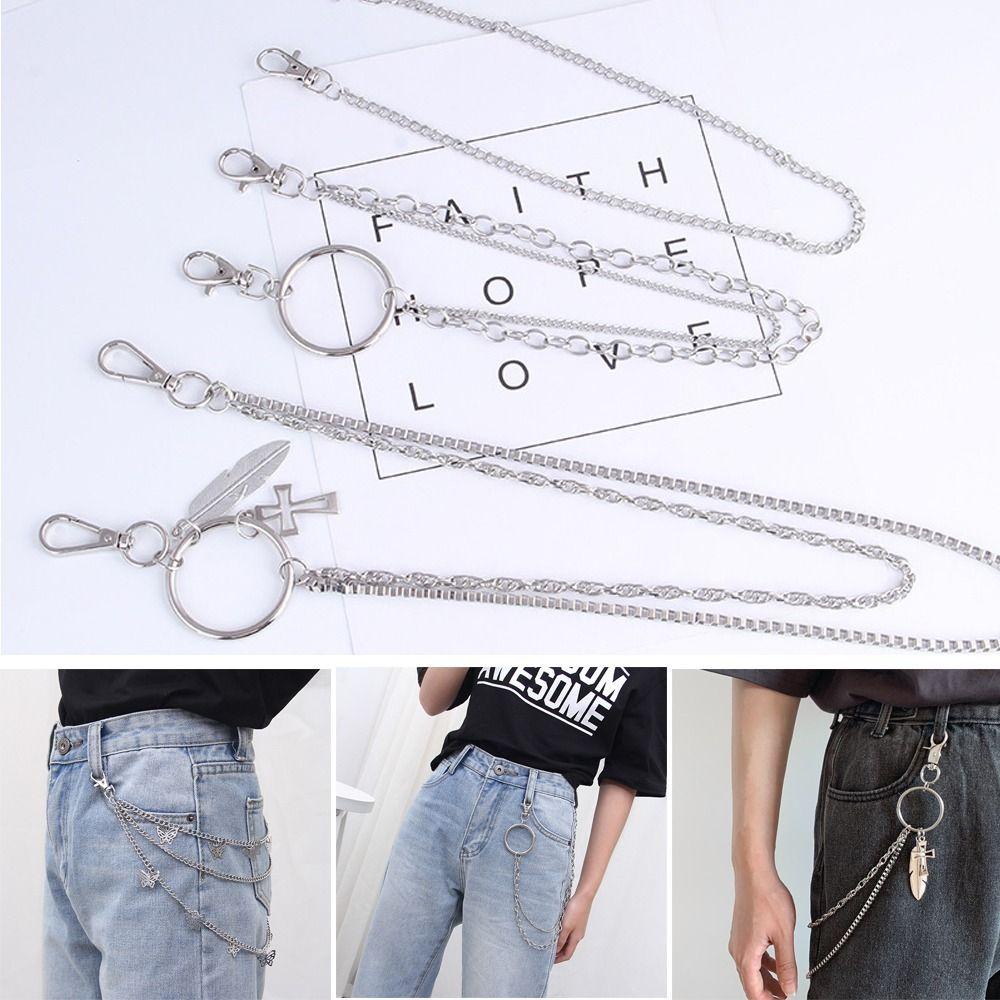 Cactu dây treo, dây chuyền quần hợp kim đa năng punk, phụ kiện trang sức quần jean hip-hop bướm eo liên kết nam