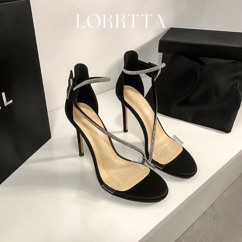 Giày cao gót nữ LORRTTA B24G0HP 37Z230910 lolita đính pha lê thanh lịch trendy chic Hàn Quốc 2023