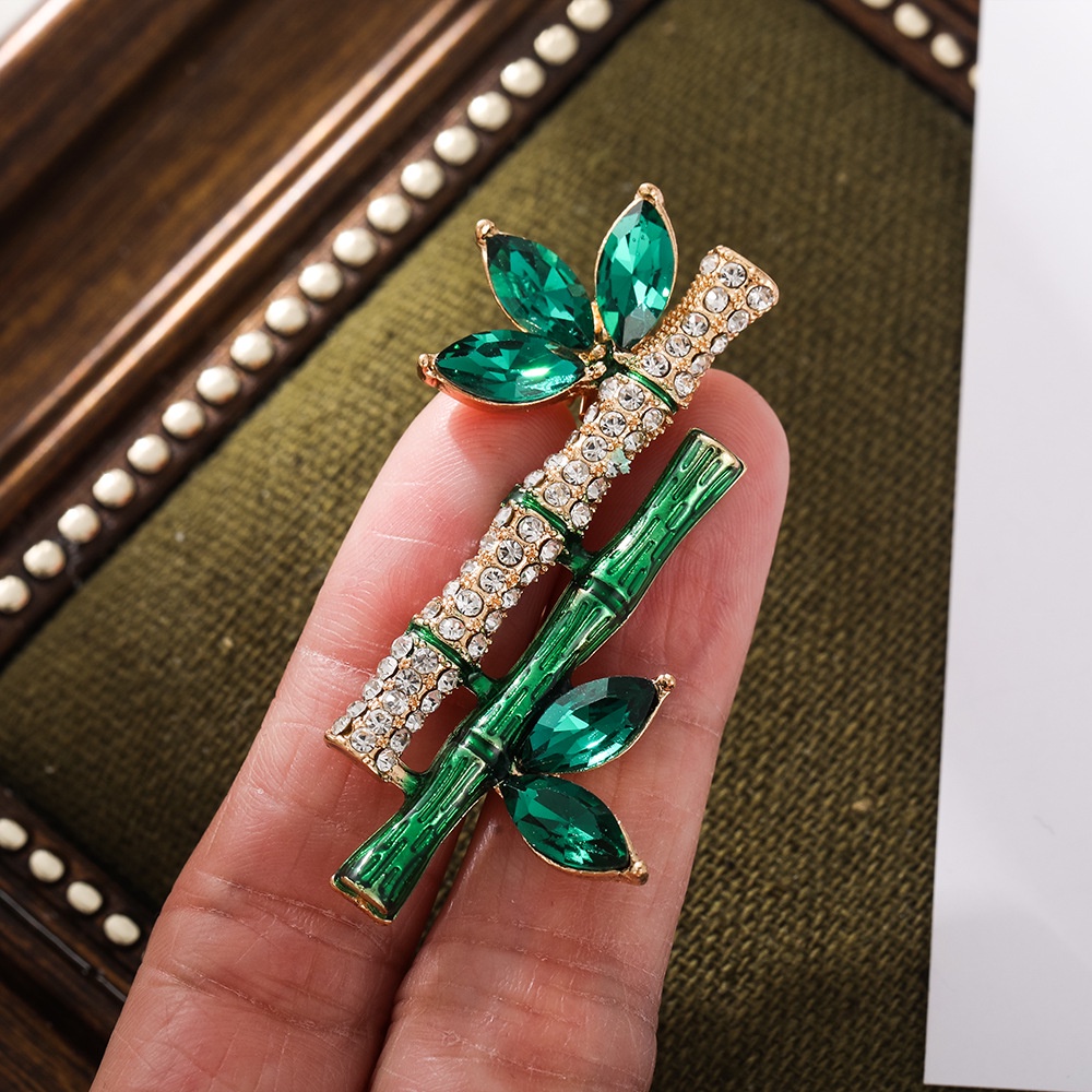 Trâm Cài Áo Hình Cây Tre Và Hoa Oải Hương Thời Trang Cao Cấp Dễ Phối Đồ Cho Nữ