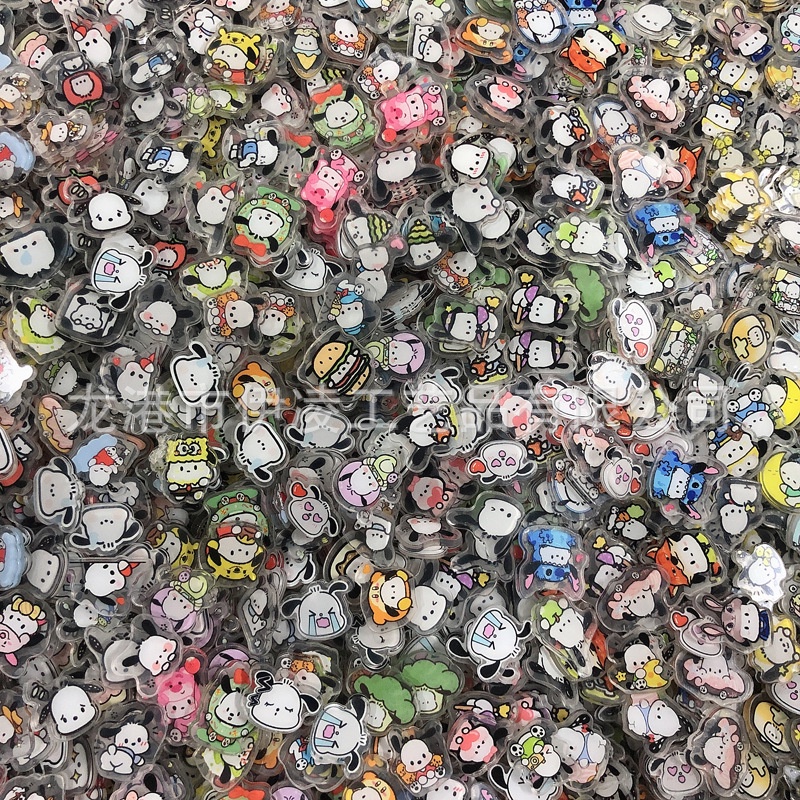 50 cái sanrio genshin impact xiaoxin acrylic diy trang sức phụ kiện móc khóa mặt dây chuyền