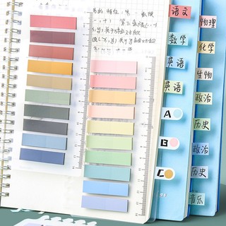 Sticky note label sticker morandi label notebook sticky note writable waterproof two-color classification label sticker pe dễ thương sticky note paper index