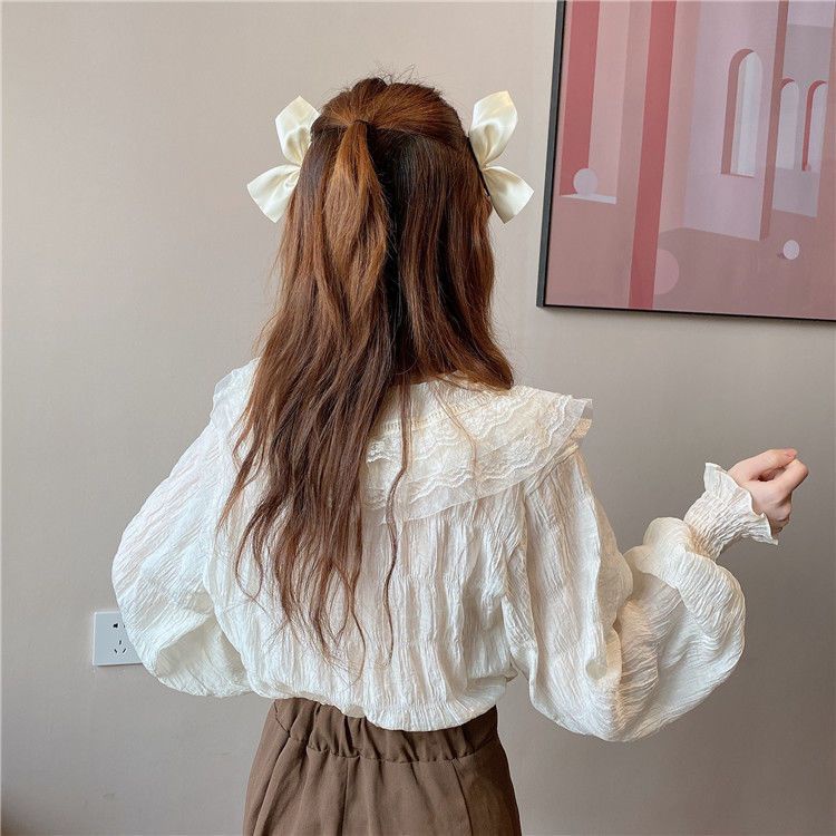 Áo Sơ Mi chiffon Dáng Ôm Phong Cách Hàn Quốc Thời Trang Xuân Thu Cho Nữ