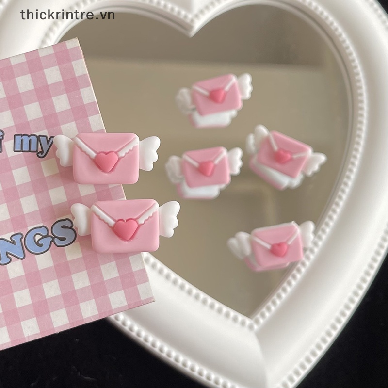 Thi phong bì đáng yêu đôi cánh thiên thần kẹp tóc cho bé gái kẹp tóc màu hồng ngọt ngào dễ thương side bang barrette y2k phụ kiện tóc vn