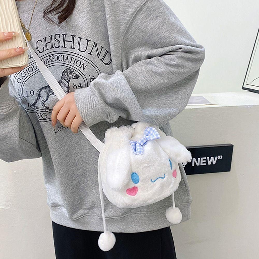 Shanhai Túi Dây Rút Đeo Vai cinnamoroll pikachu Phong Cách Hàn Quốc Đáng Yêu Sức Chứa Lớn
