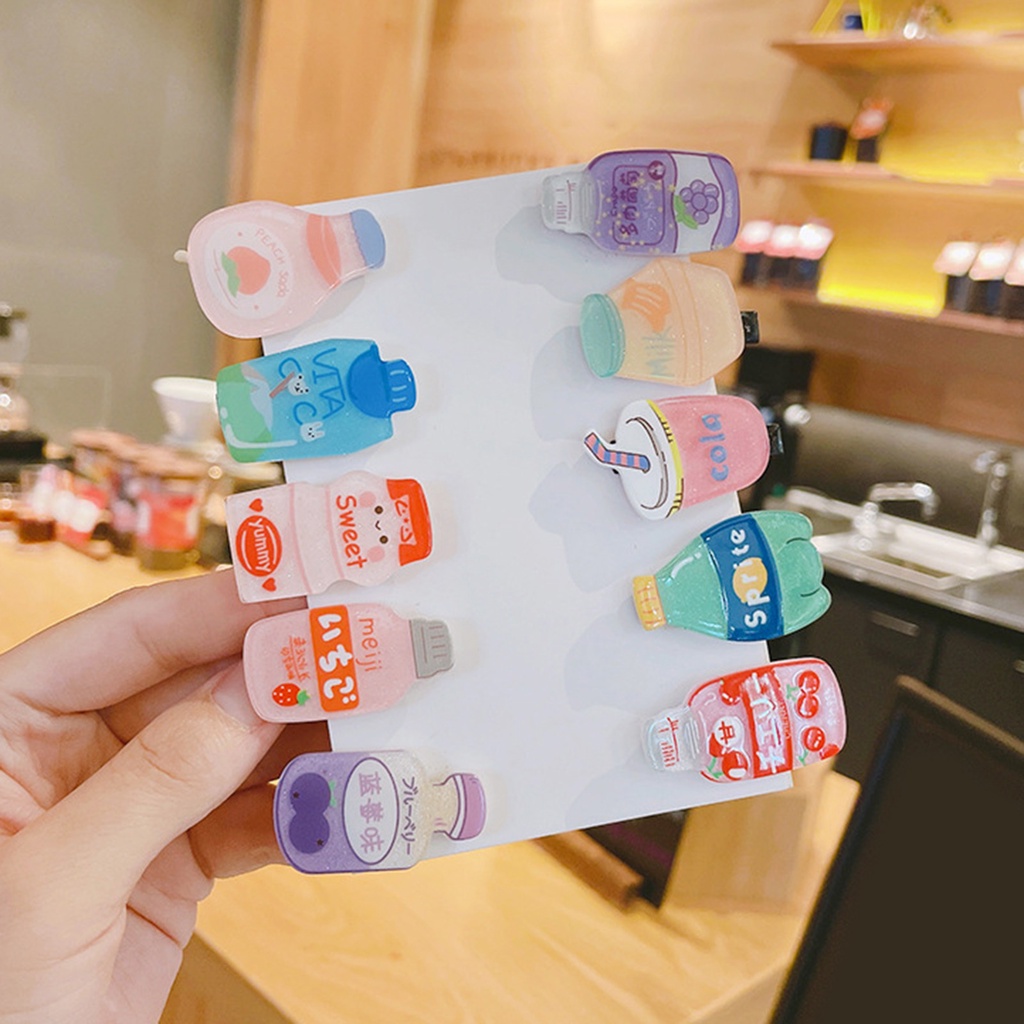 Jm Kẹp Tóc Mái Hình Hoạt Hình Dễ Thương Chống Trượt Trọng Lượng Nhẹ Cho Bé Gái