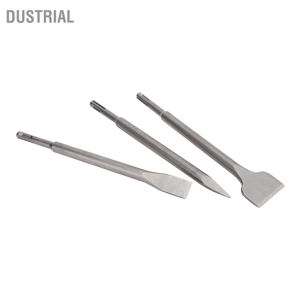 Bộ 3 đục đầu mũi tròn phẳng mở rộng thép hợp kim cho bê tông đá gạch ngói Dustrial I.