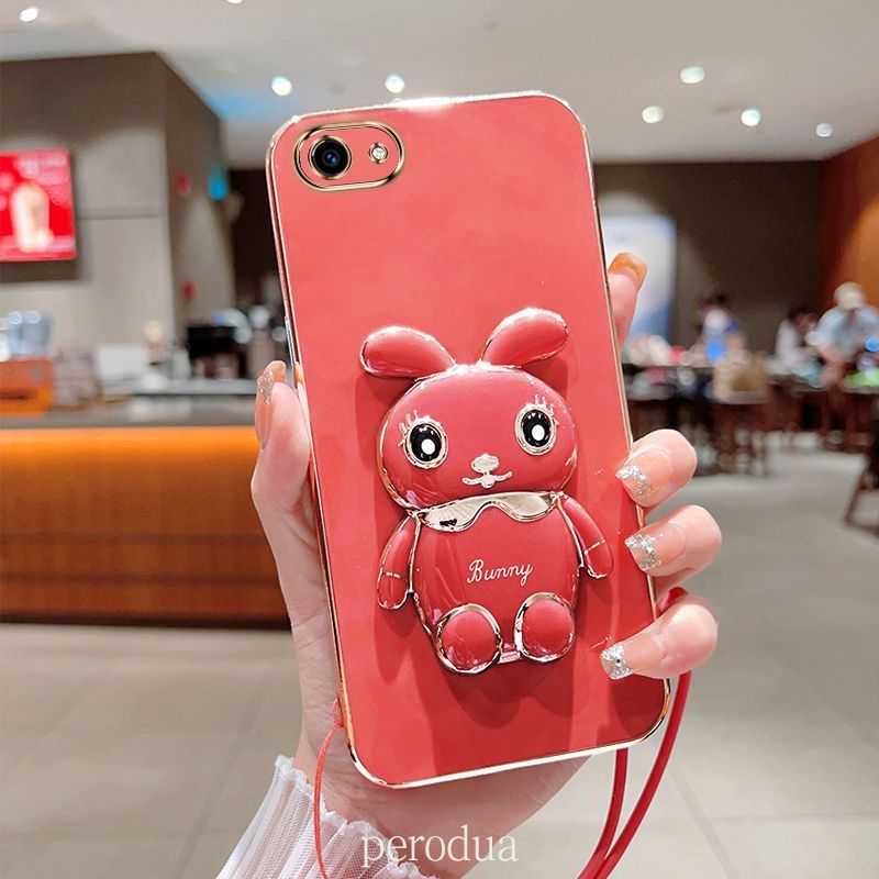 Ốp Điện Thoại Có Giá Đỡ Hình Thỏ Cho Vivo 1803 / 1808 / 1812 / 1713 / 1801 / 1724 / 1719 / 1609 / 1601 / 1612 / 1611