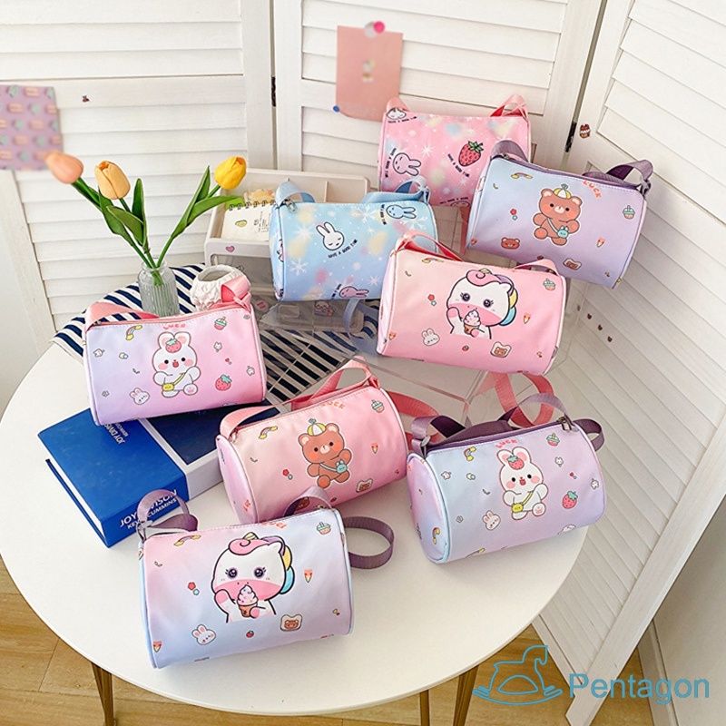 Túi Đeo Chéo Siêu Nhẹ In Họa Tiết Hoạt Hình Phong Cách Hàn Quốc Cho Bé