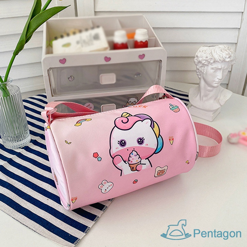 Túi Đeo Chéo Siêu Nhẹ In Họa Tiết Hoạt Hình Phong Cách Hàn Quốc Cho Bé