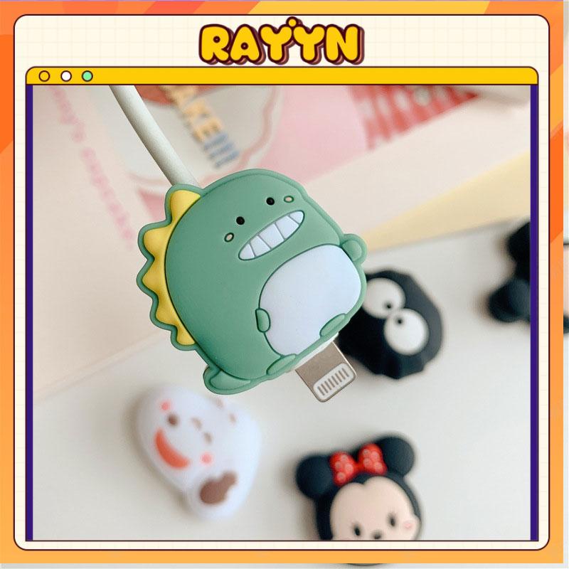 Vỏ bảo vệ cáp dữ liệu Bánh mì dễ thương Đám mây Quái vật nhỏ Phim hoạt hình-RA
