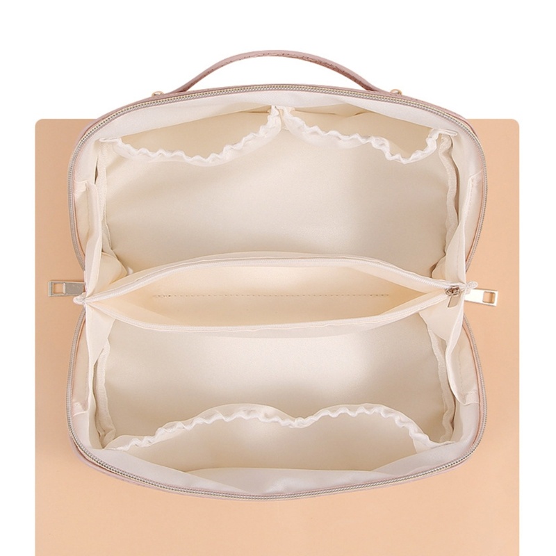 Túi Da PU Đựng Đồ Trang Điểm Sức Chứa Lớn Tiện Dụng Cho Nữ