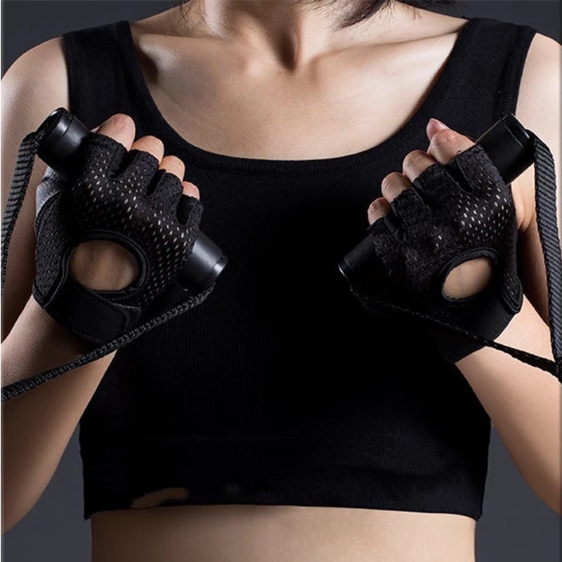 Găng Tay Thể Thao Hở Ngón Thoáng Khí Cho Nam Nữ