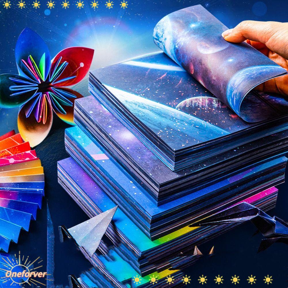Giấy Xếp Hình Origami Hai Mặt Họa Tiết Chòm Sao / Bầu Trời Đầy Sao Làm Quà Tặng Cho Bé DIY