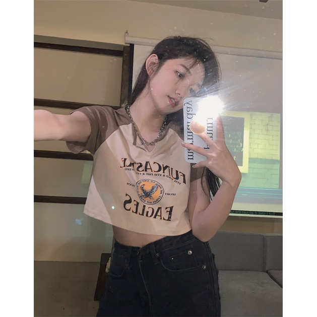 NZN Áo Thun Tay Ngắn Dáng Rộng In Chữ Thời Trang Mùa Hè Cho Nữ