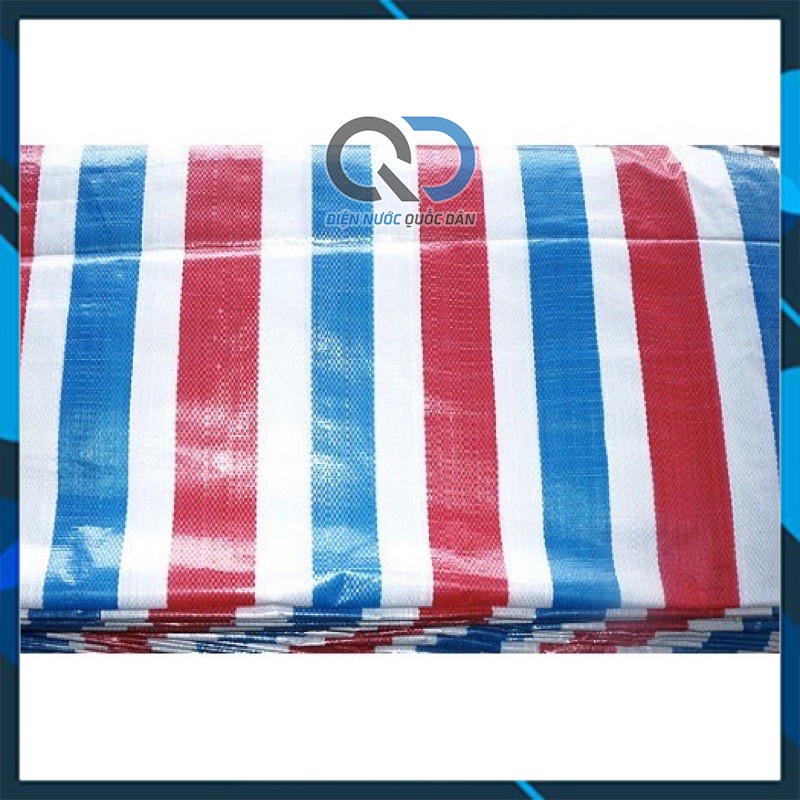 Bạt Sọc 3 Màu siêu bền, lót sàn đổ bê tông, che mưa, che nắng