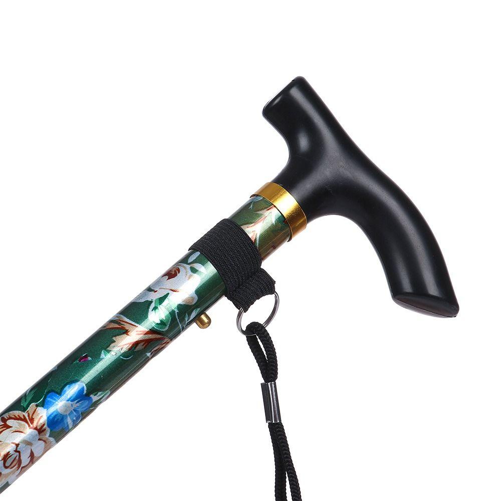Gậy Leo Núi Gấp Gọn Bằng Kim Loại Họa Tiết Hoa Điều Chỉnh Được