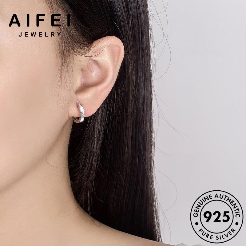 AIFEI JEWELRY con bản rắn moissanite trang kiện bông tai phụ cương nhân tua kim hình thật xỏ 925 Thời sức nữ hàn thời quốc vàng nguyên cá bạc khuyên tròn mô vành E697