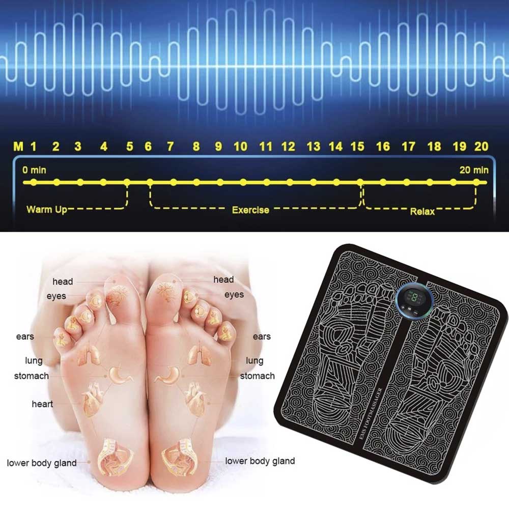 Thảm Mát Xa Chân EMS Giúp Lưu Thông Máu Và Giảm Đau Cải Thiện Lưu Thông Máu