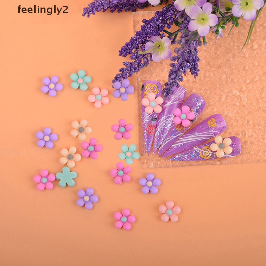 Bộ 20 Phụ Kiện Trang Trí Móng Tay Hình Hoa Cúc Hoạt Hình Xinh Xắn