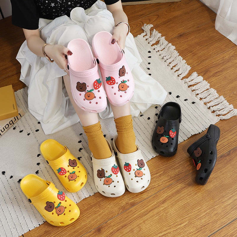 Giày Sandal Đế Dày Chống Trượt Thời Trang Mùa Hè Hàn Quốc Cho Nữ