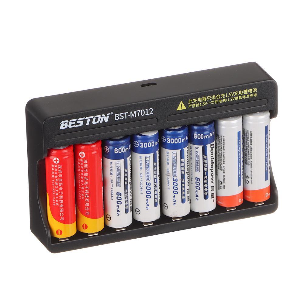 BEBETTERM Cục Sạc Nhanh Thông Minh Có Đèn LED Chỉ Báo Cho Pin AA AAA 1.5V