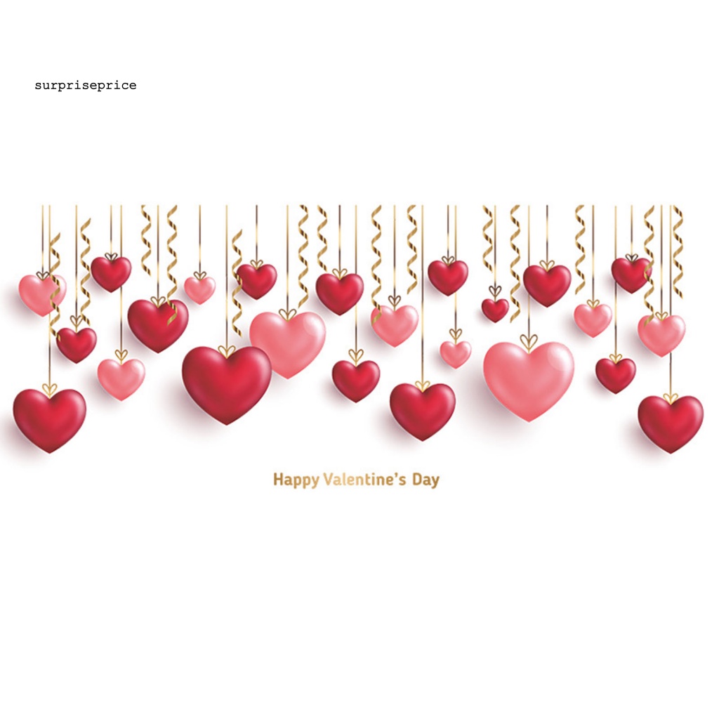 Sticker Dán Tường Tự Dính Bằng PVC Họa Tiết Trái Tim Dễ Thương Bắt Mắt