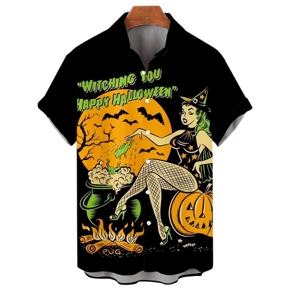 Áo Sơ Mi Tay Ngắn In Hình Kinh Dị 3d Phong Cách Hip Hop Thời Trang Cho Nam