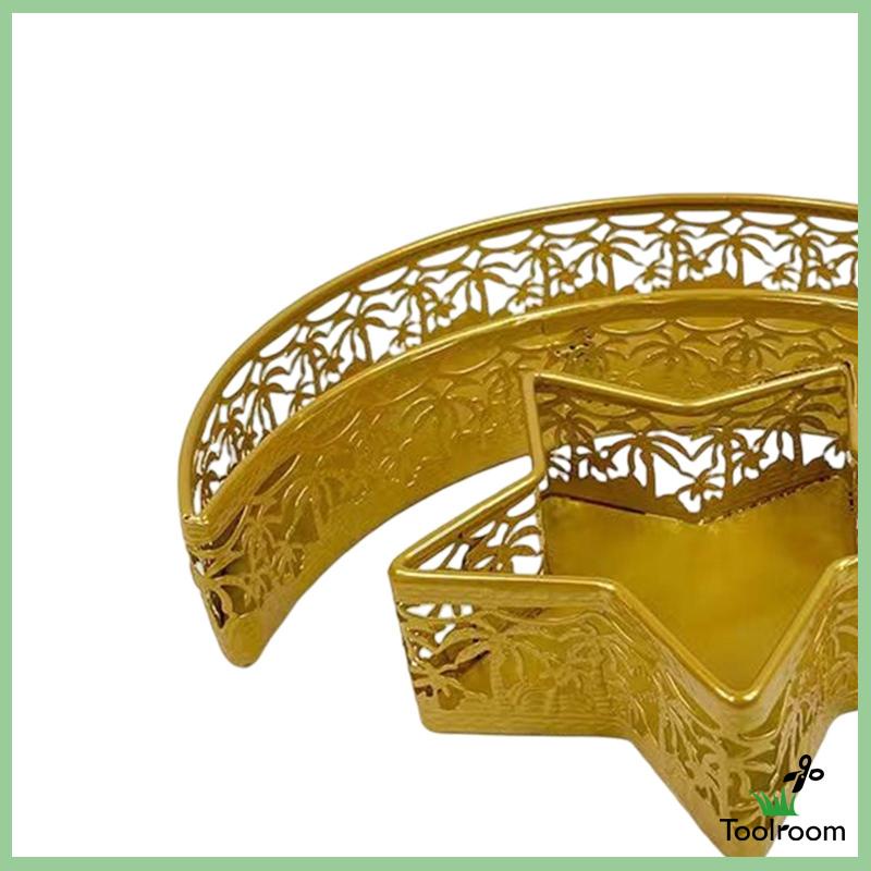 Set 2 Khay Sắt Trưng Bày Bánh Mì / Món Tráng Miệng Kiểu Ramadan