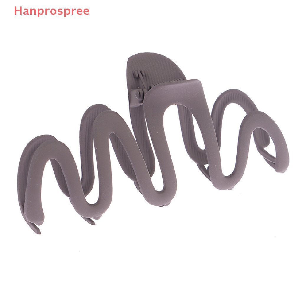 Hanprospree > Kẹp Tóc Càng Cua Tạo Kiểu Gợn Sóng Hình Học Màu Đục Đặc Biệt Cho Nữ