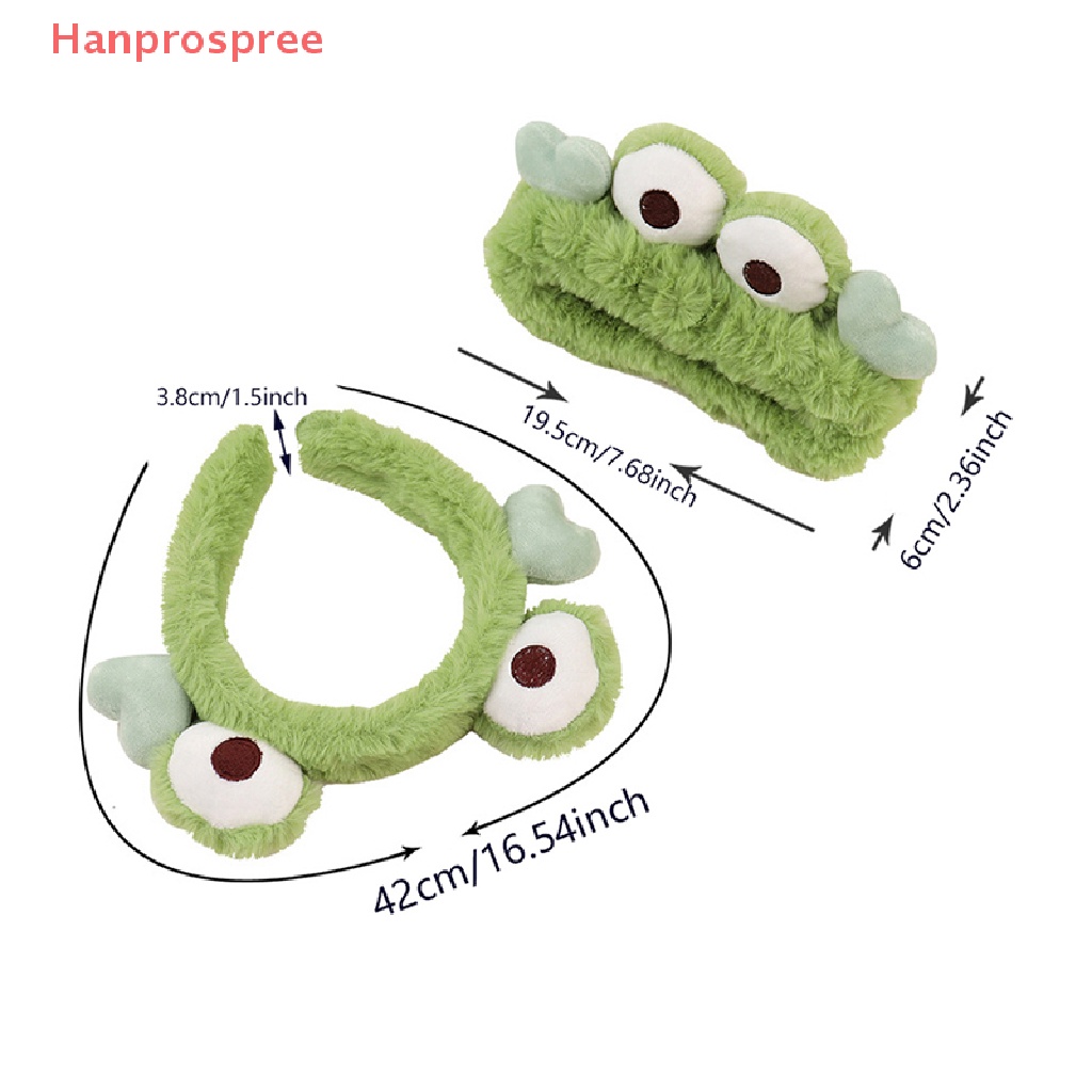 Hanprospree > Băng Đô Quấn Tóc Bằng Lông Nhung Mềm Co Giãn Hình Mắt Ếch Đáng Yêu Cho Nữ Rửa Mặt / Trang Điểm